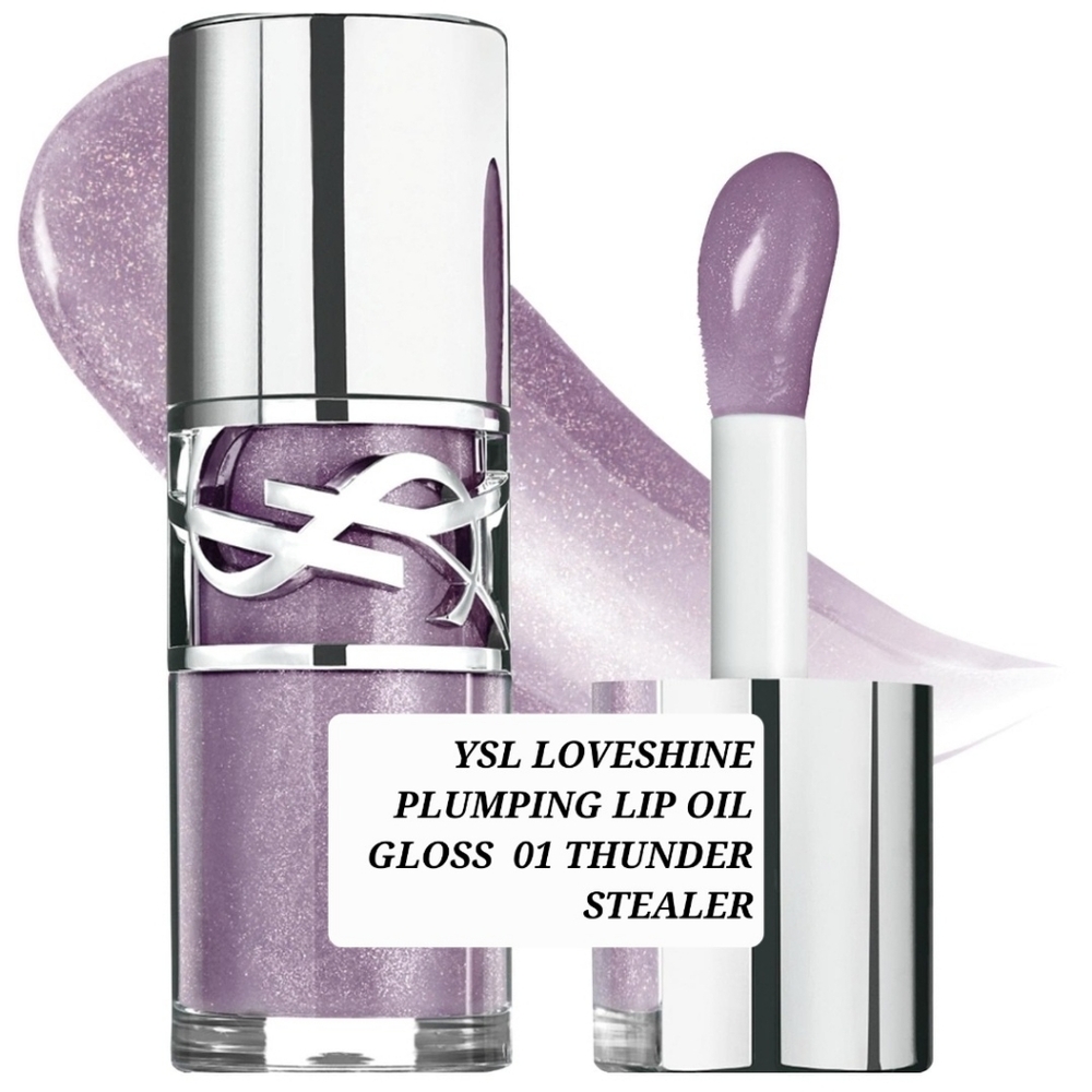 YSL LOVESHINE PLUMPING LIP OIL GLOSS 01 THUNDER STEALER. BNIB